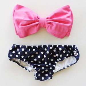 Handmade Vintage Inspired Bubble Gum Bow Bikini 🎀